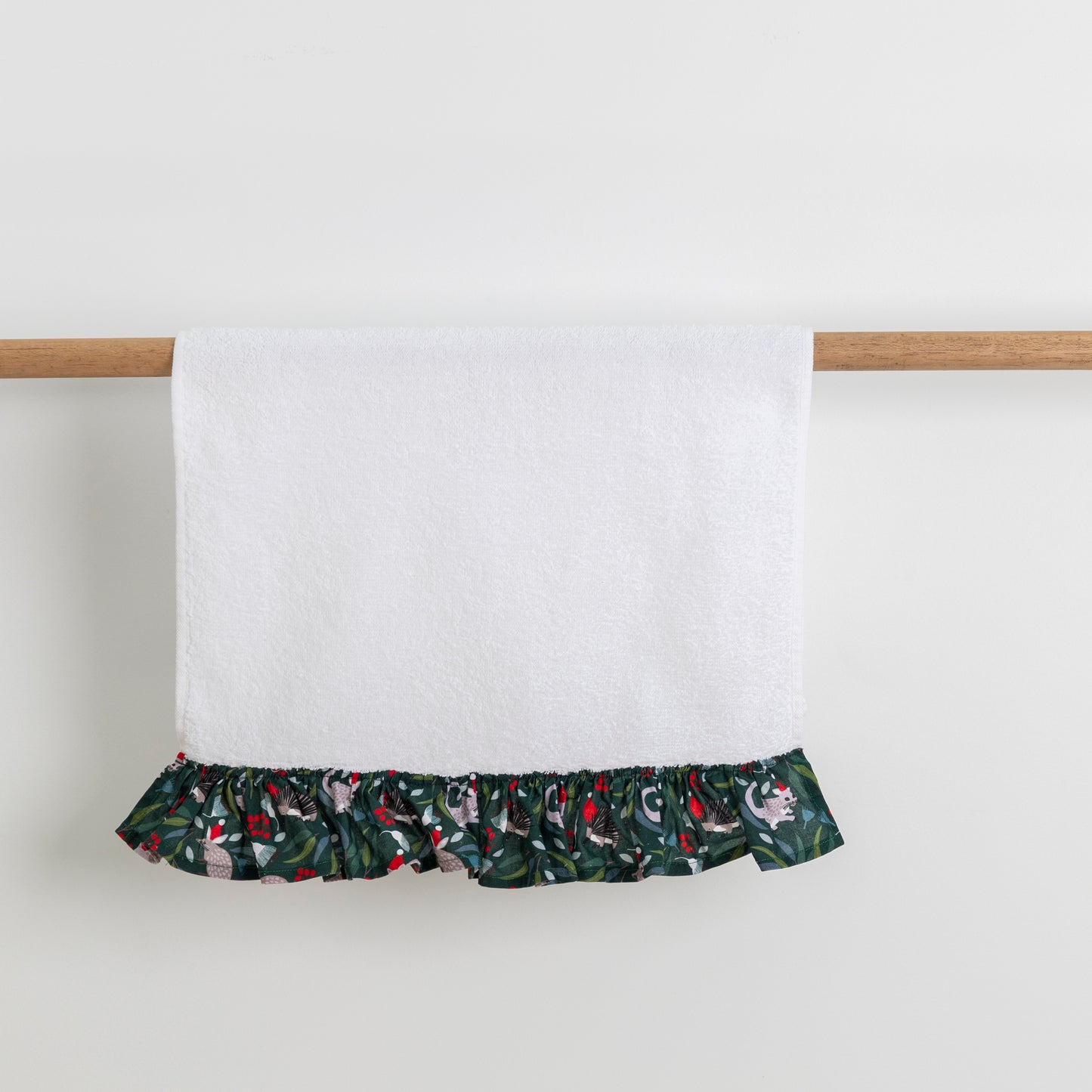 Christmas Fabric Ruffle - Hand- Towel