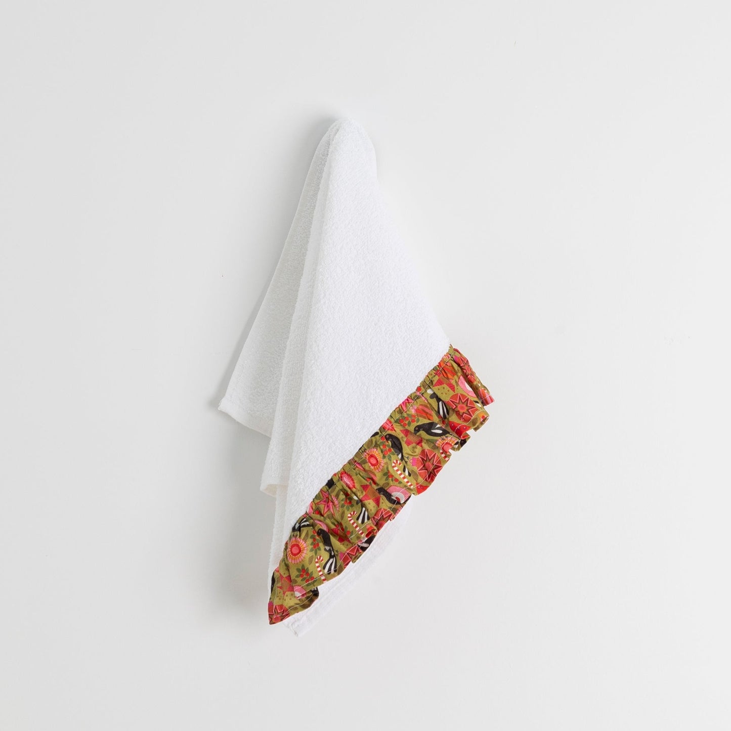 Christmas Fabric Ruffle - Hand- Towel