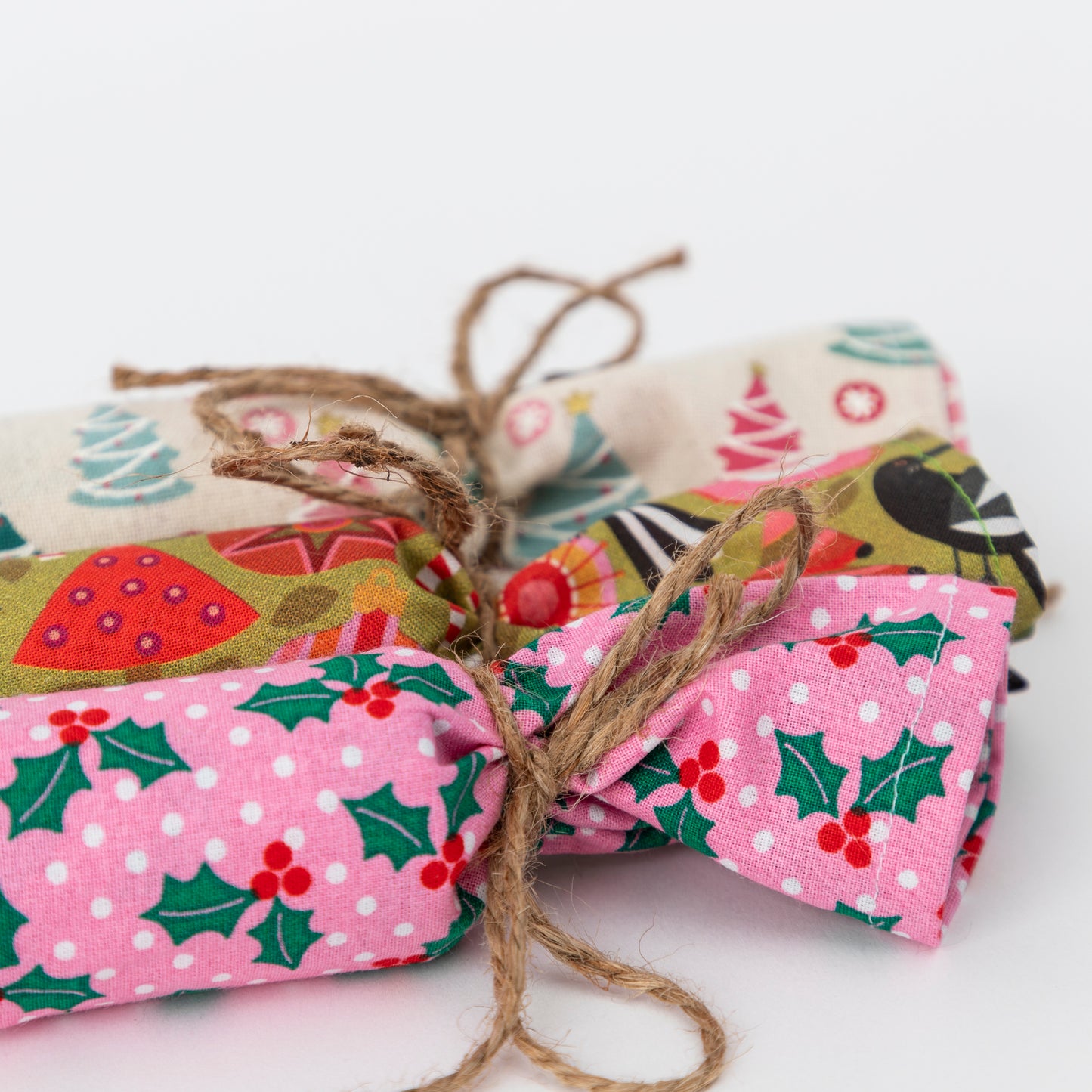 cotton christmas fabric bonbons - 3 x fabric prints to choose from