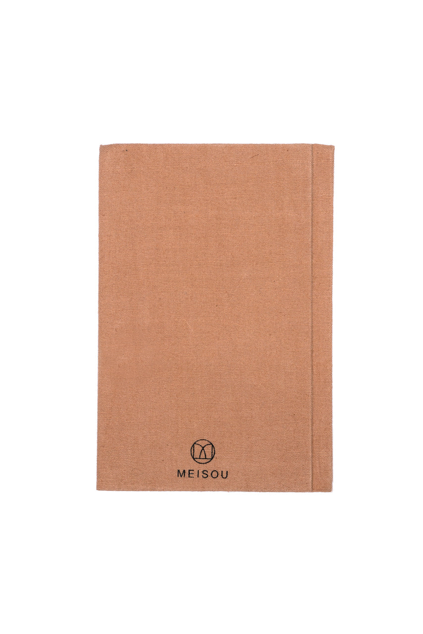 the reverse side of the Gratitude Journal - covered in a toffee coloured, recycled linen