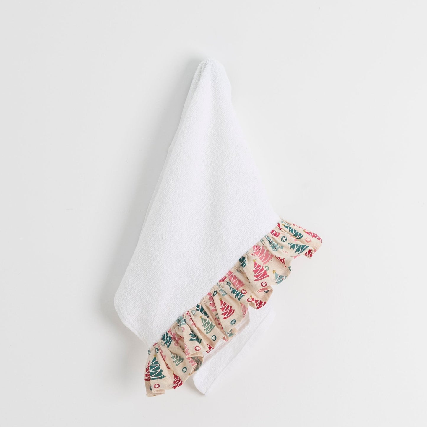 Christmas Fabric Ruffle - Hand- Towel