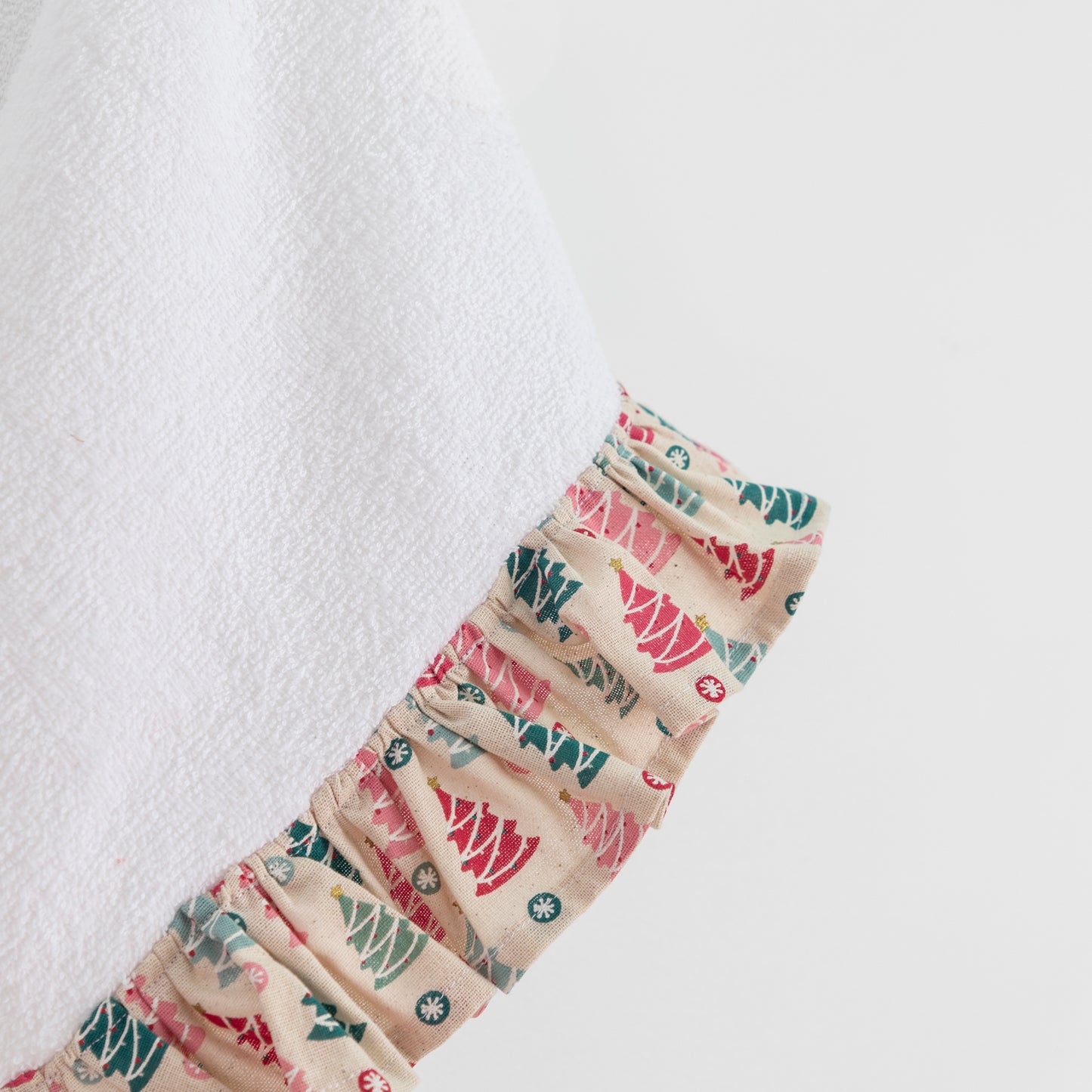 Christmas Fabric Ruffle - Hand- Towel