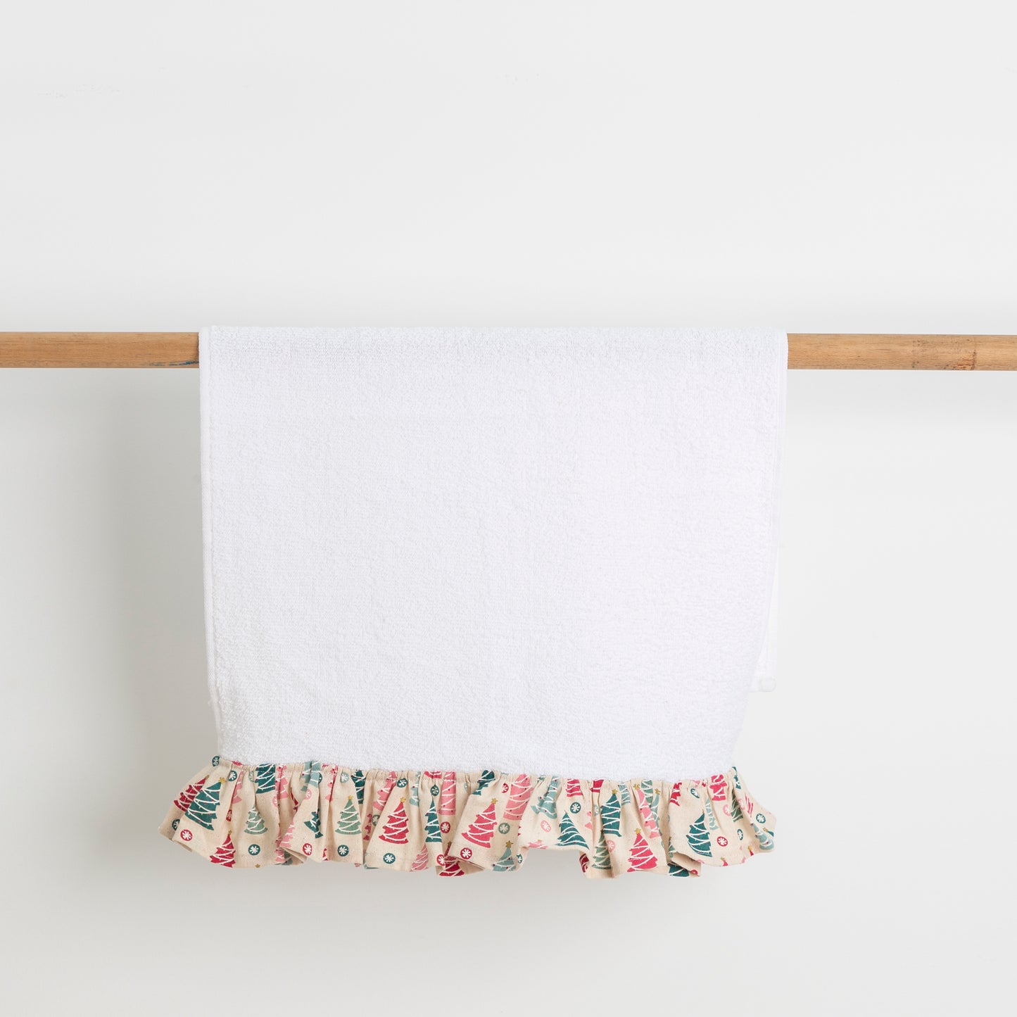 Christmas Fabric Ruffle - Hand- Towel