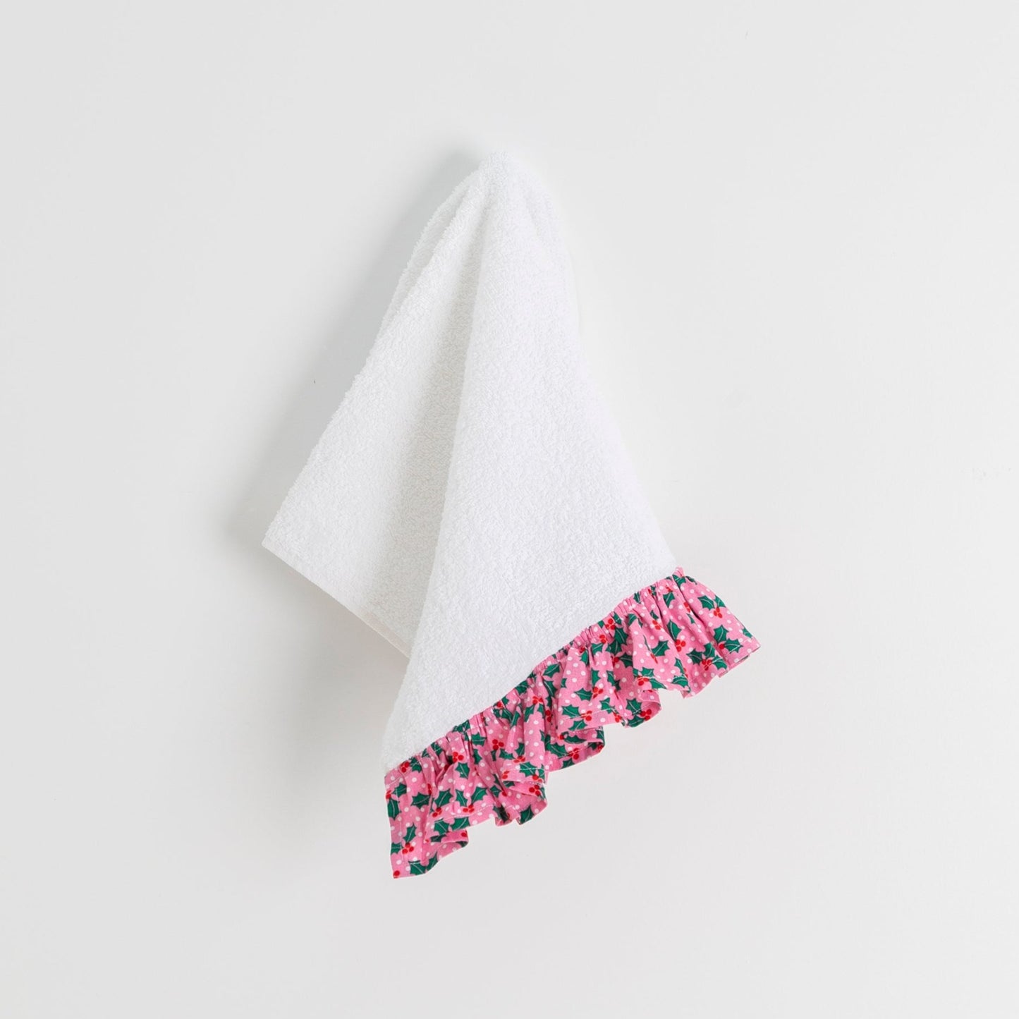 Christmas Fabric Ruffle - Hand- Towel