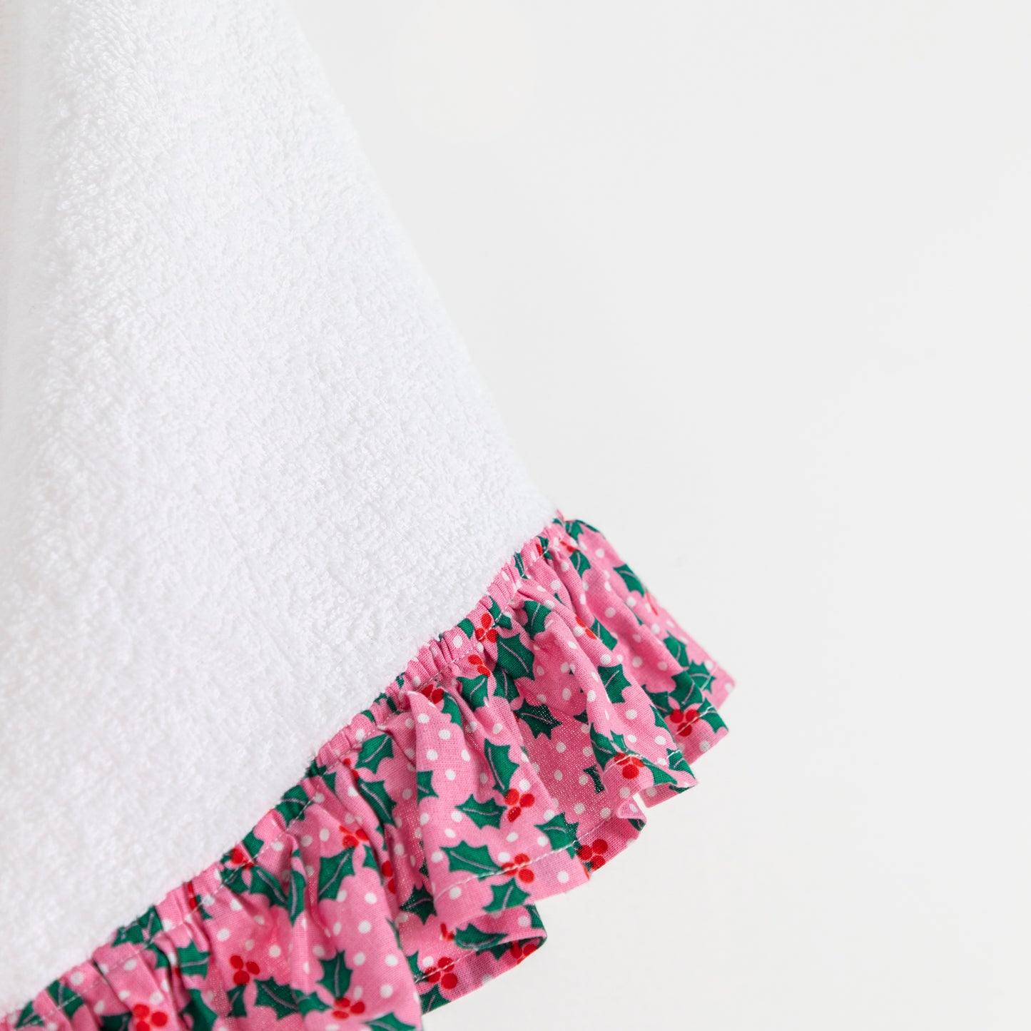 Christmas Fabric Ruffle - Hand- Towel