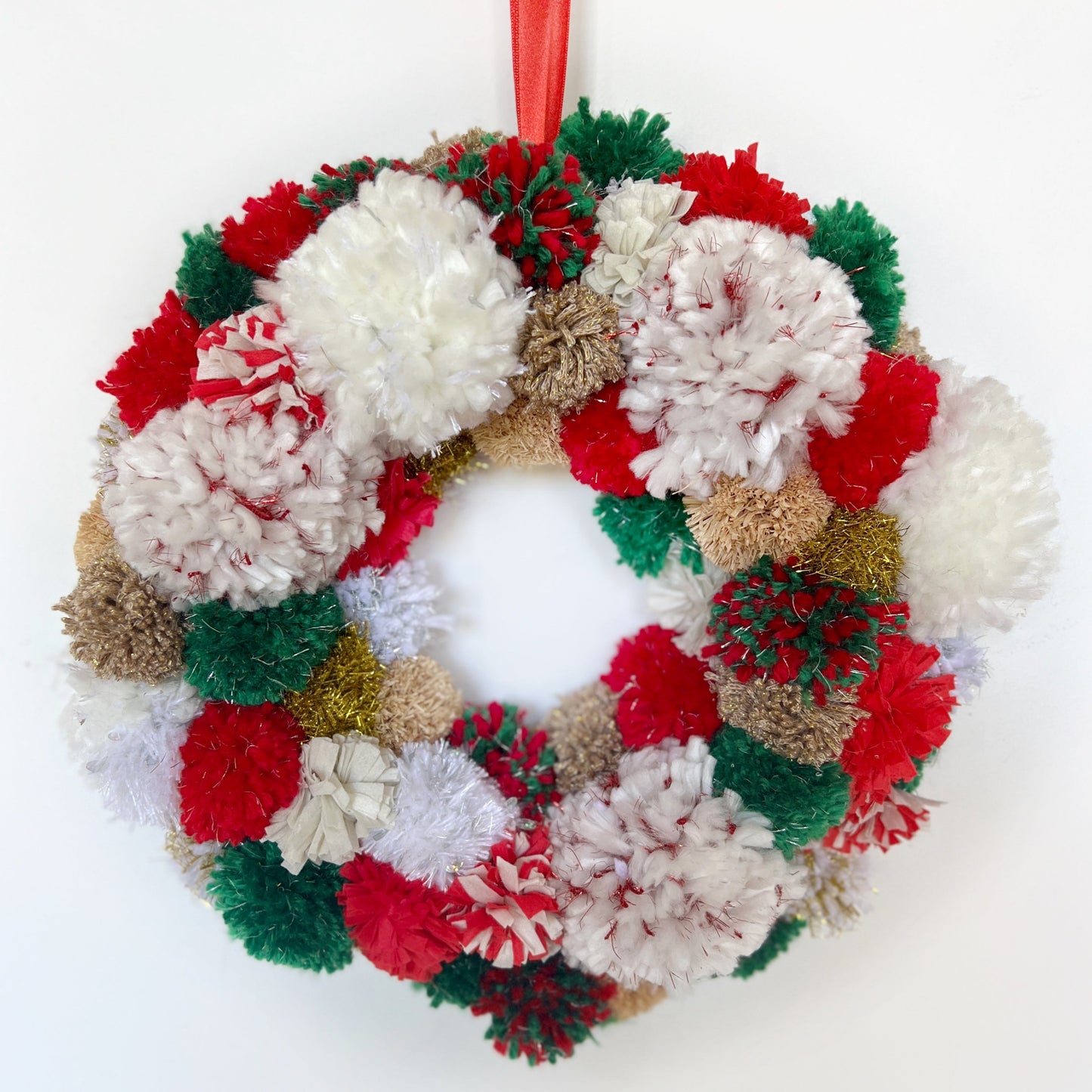 christmas pompom wreath