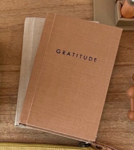 Gratitude Journal - recycled linen covers