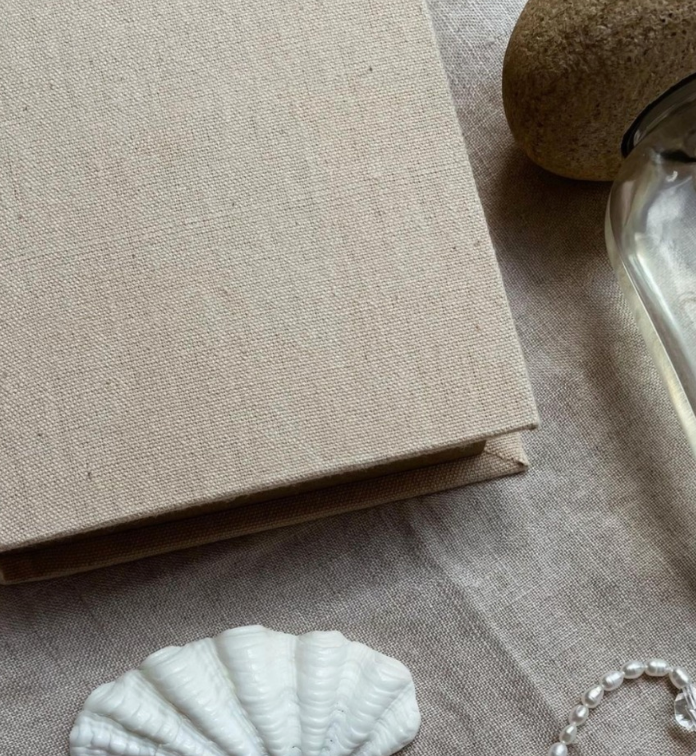 stone coloured linen - REMEMBER journal