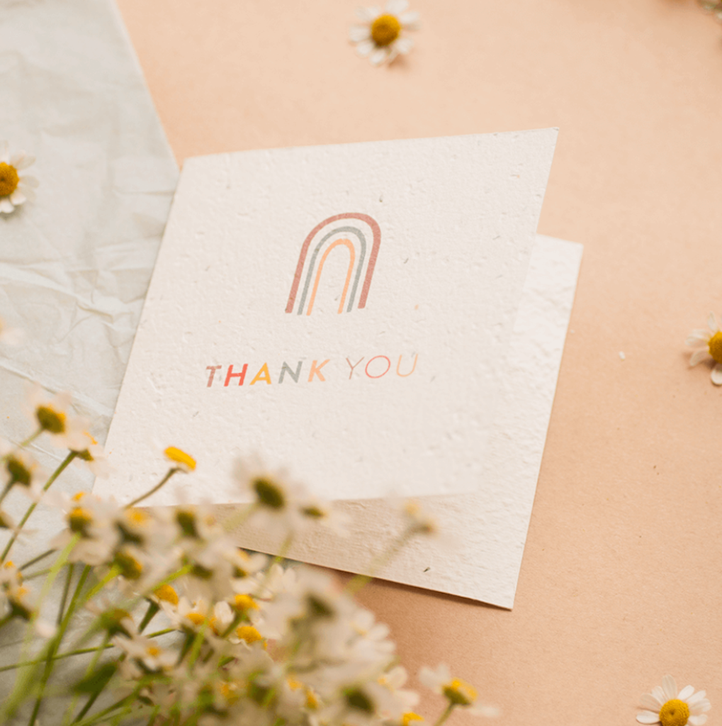 Plantable Thank you Card