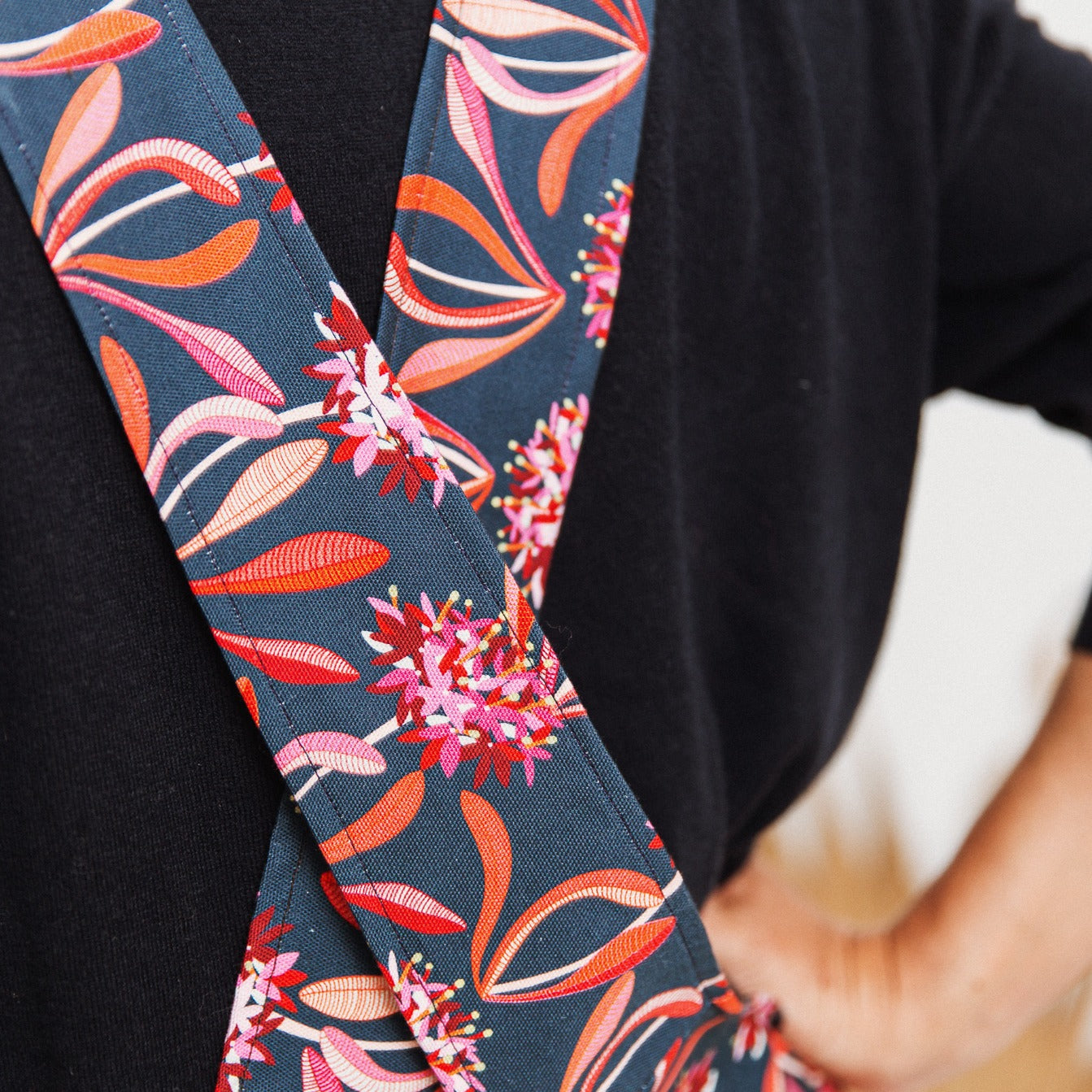 cross back apron - Australian natives