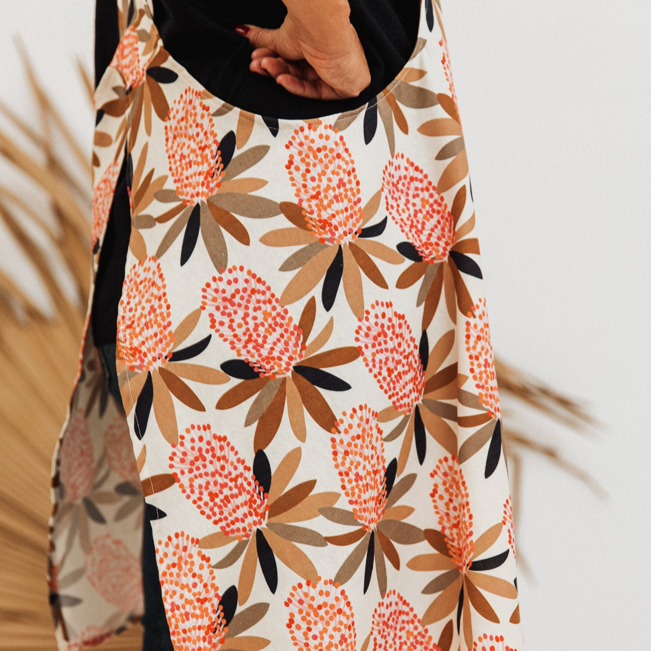 cross back apron - Australian natives