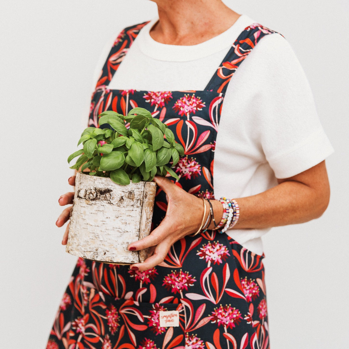 cross back apron - Australian natives