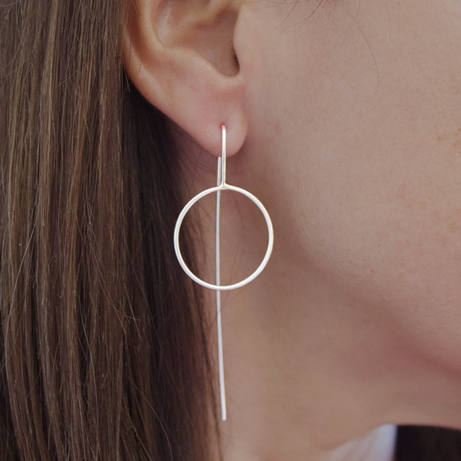 Circle Stalk Earrings