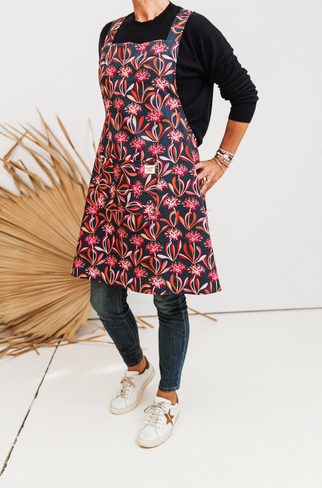 cross back apron - Australian natives