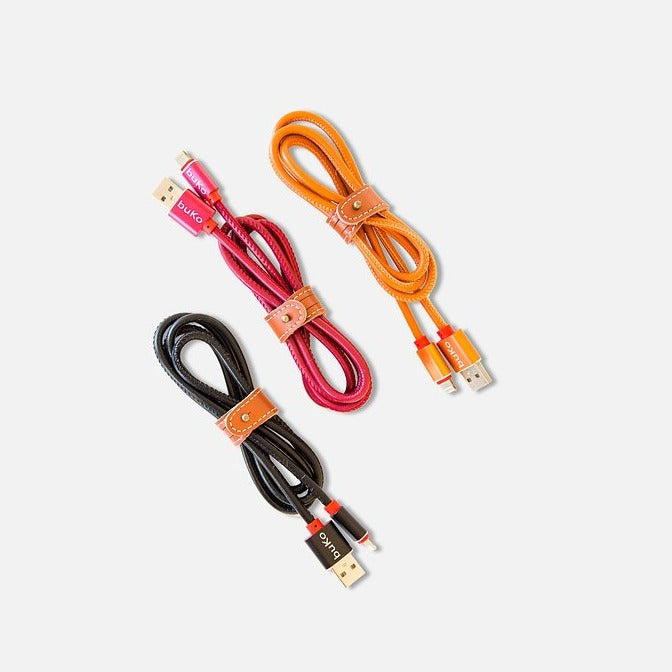 denim or leather charging cable