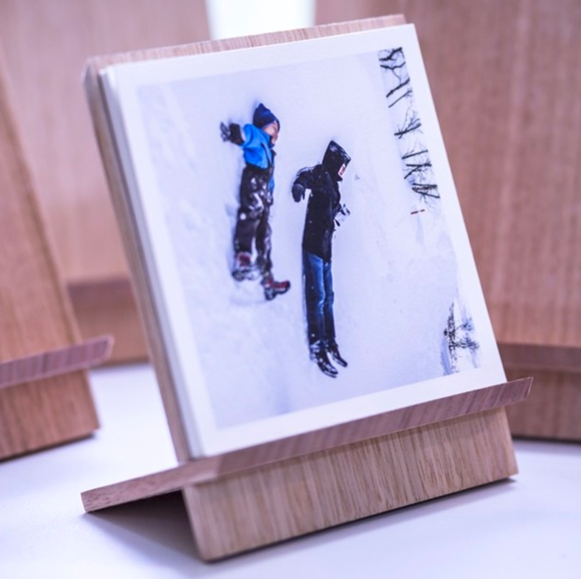 Oak Photo Display Stand