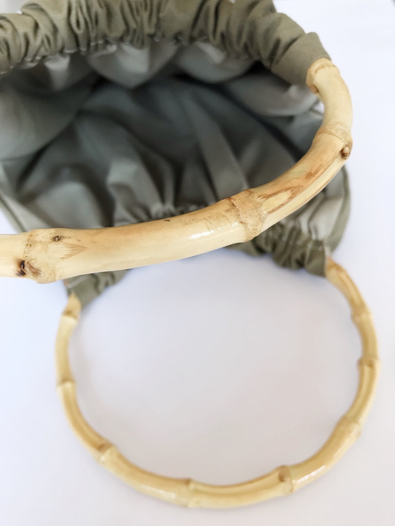 Linen and Bamboo Handle Bags