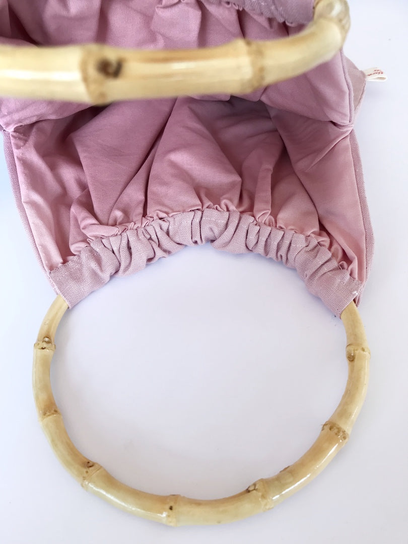 Linen and Bamboo Handle Bags