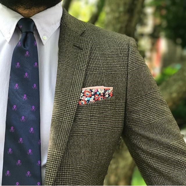 Floral Cotton Pocket Square