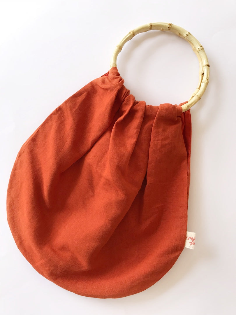 Linen and Bamboo Handle Bags