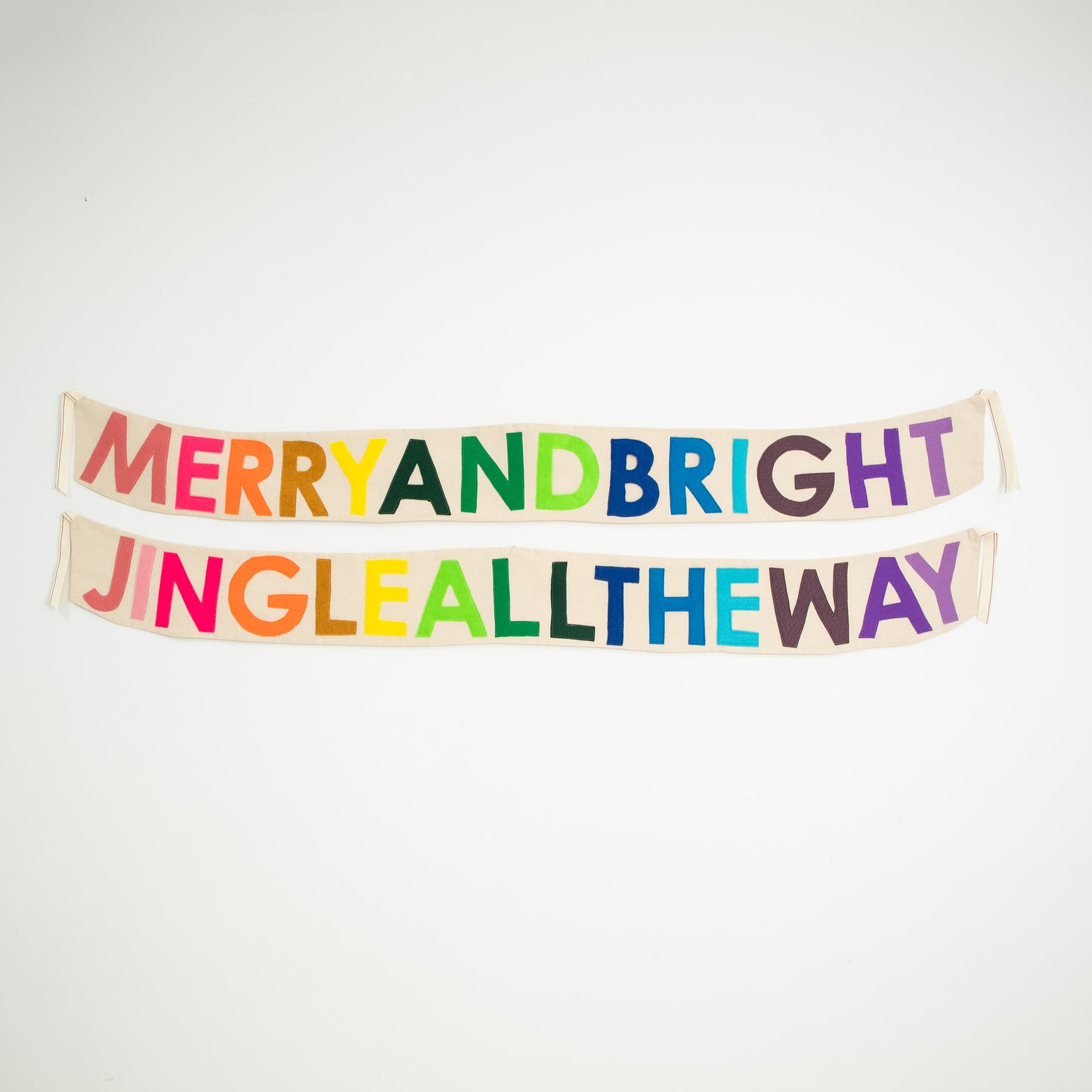 2 x Christmas Banners: Merry & Bright / Jingle All the Way