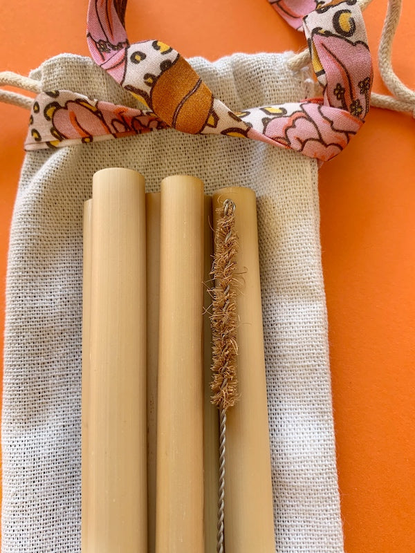 Bamboo Straws w Cleaner