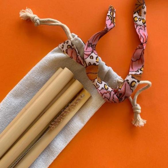 Bamboo Straws w Cleaner