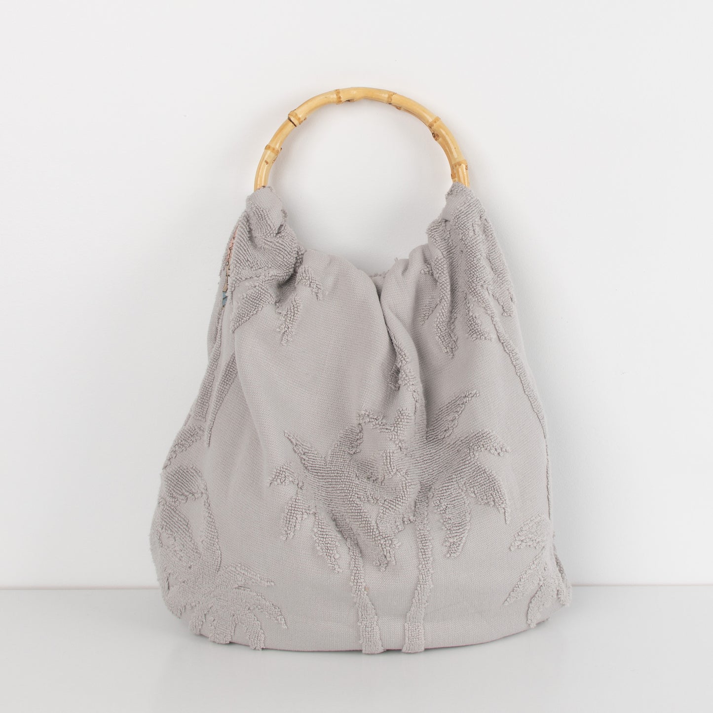 bamboo handled towelling bag