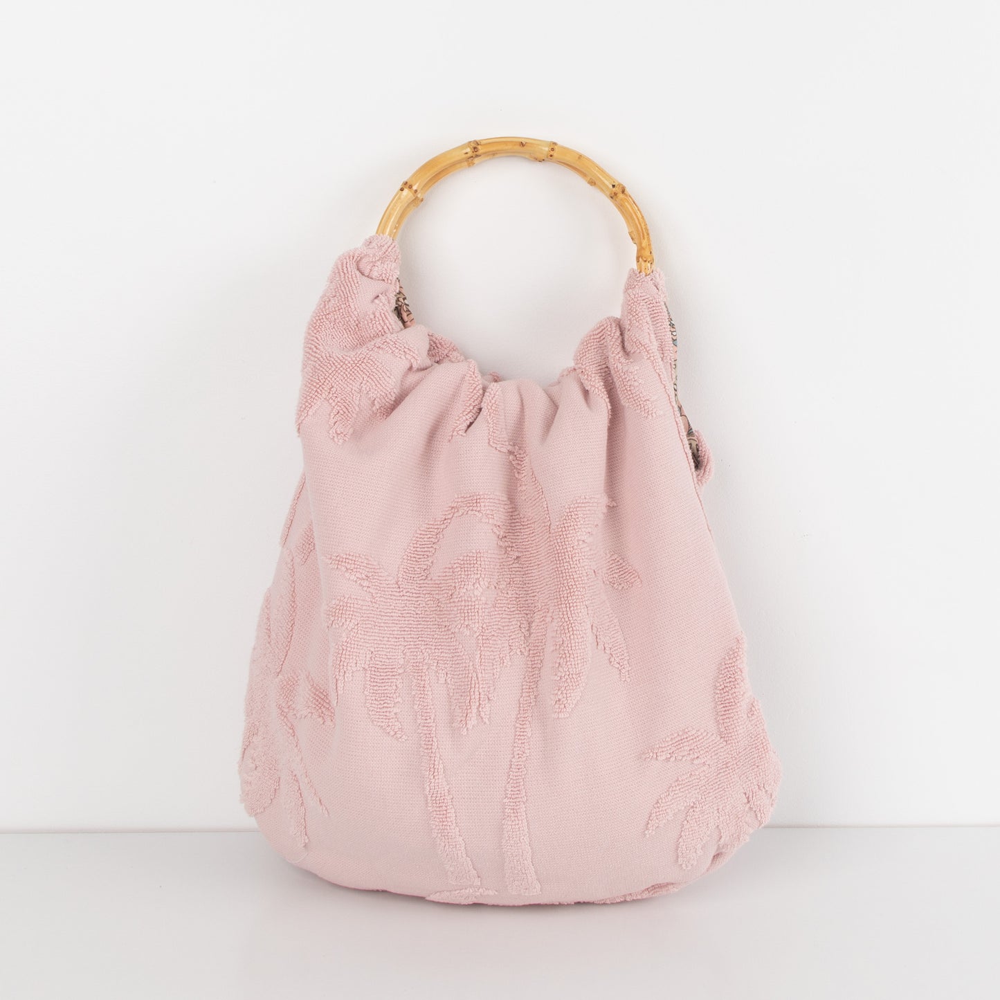 bamboo handled towelling bag