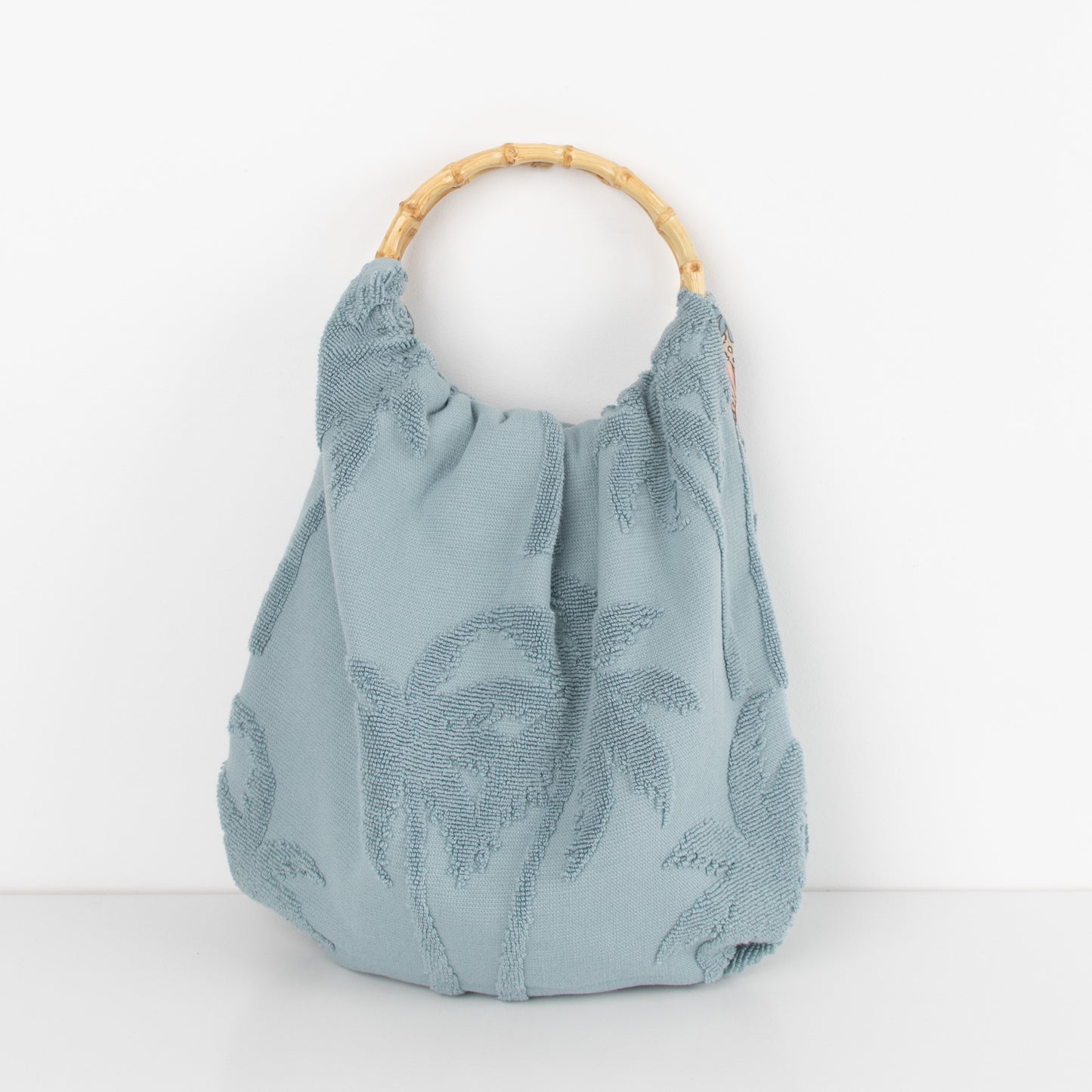 bamboo handled towelling bag