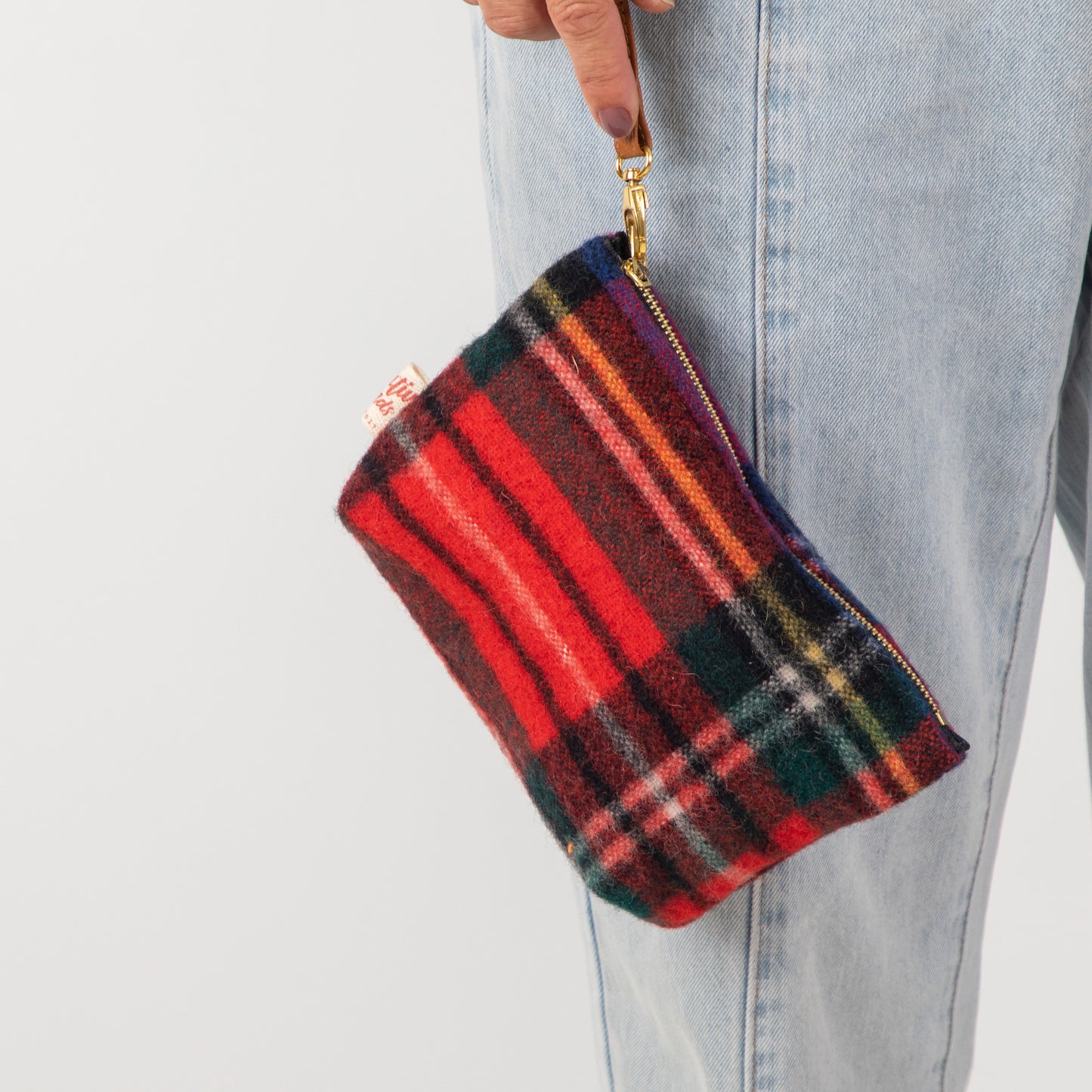 up-cycled blanket clutch