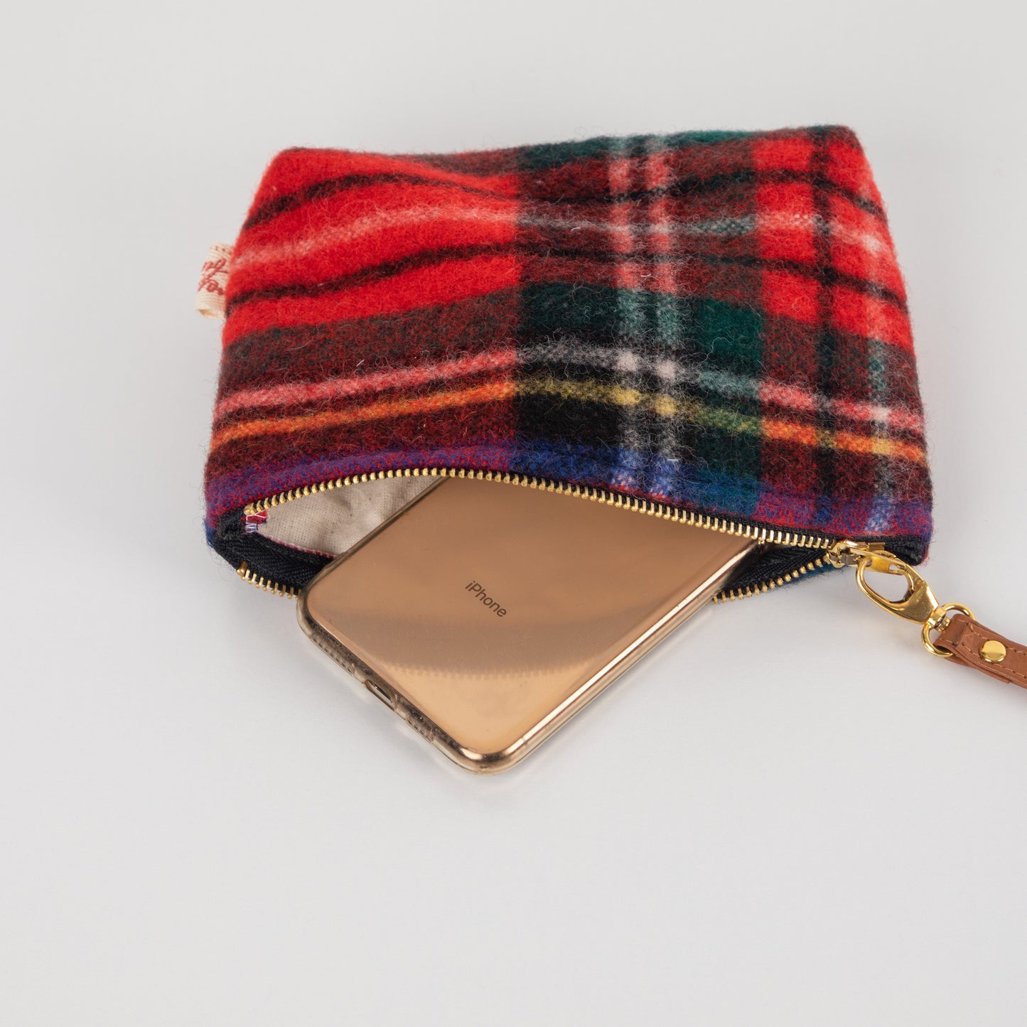 up-cycled blanket clutch