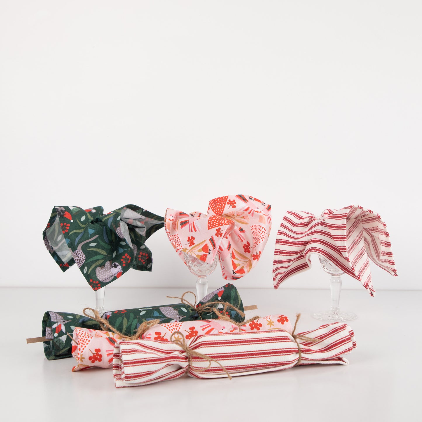 fabric bon bons double as lunch napkins