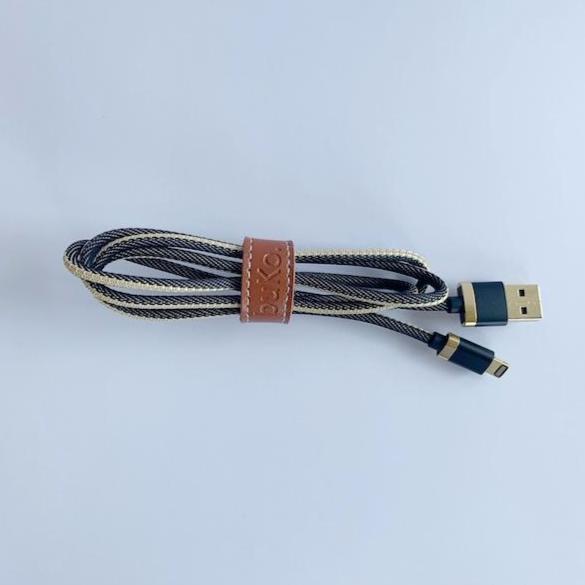 denim or leather charging cable
