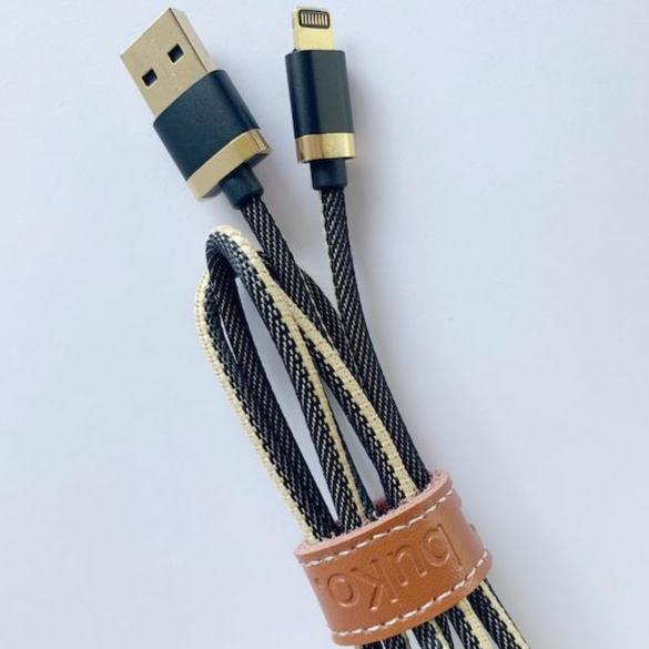 denim or leather charging cable