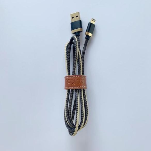 denim or leather charging cable