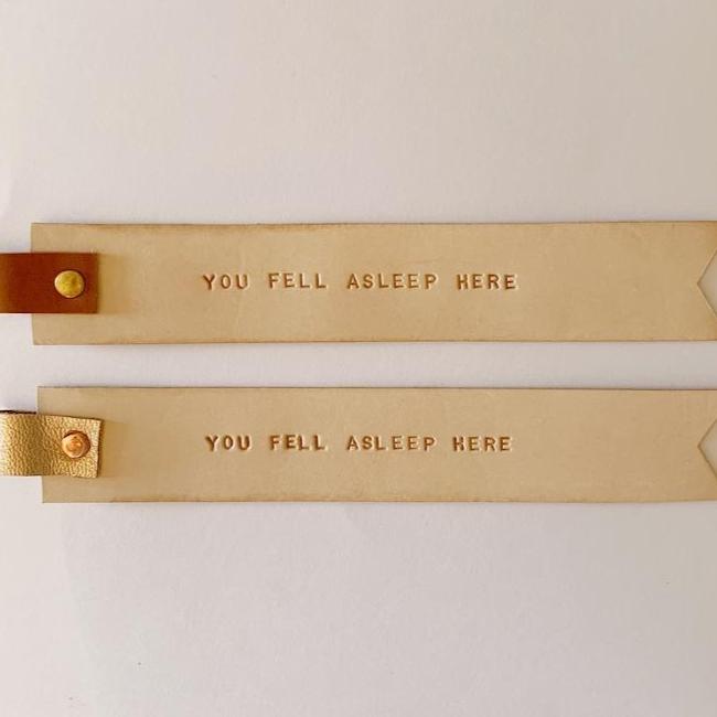 leather bookmarks