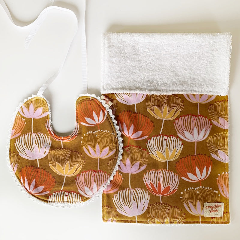 bib and burp cloth