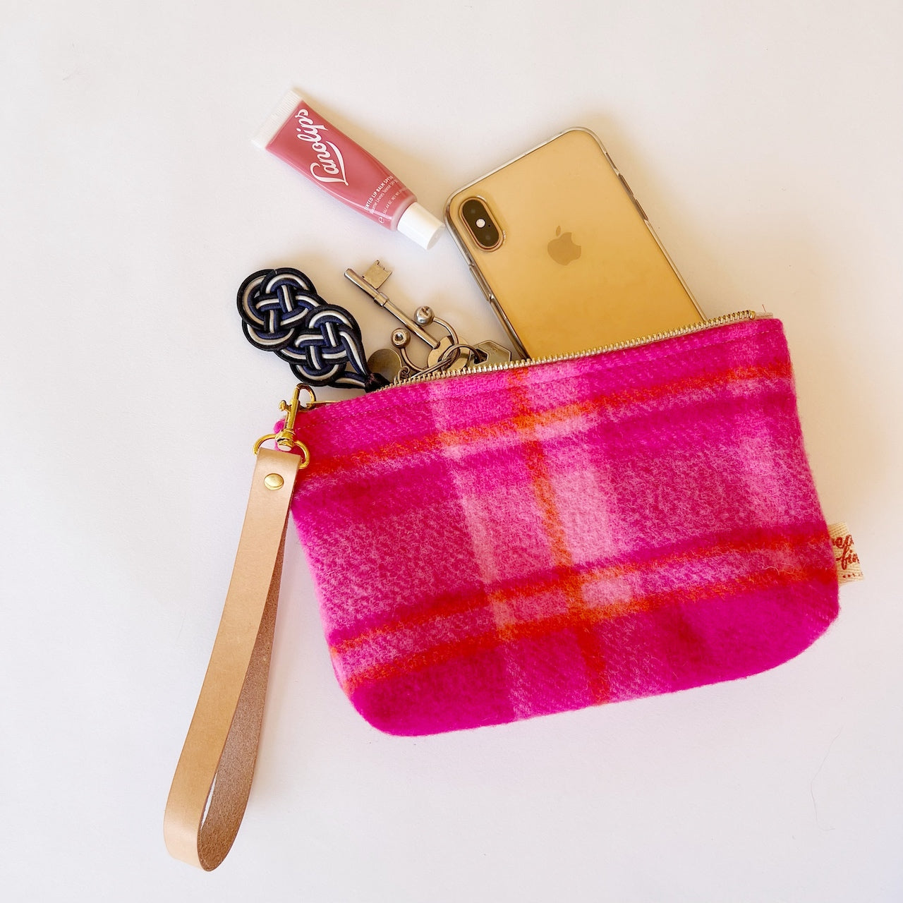 up-cycled blanket clutch