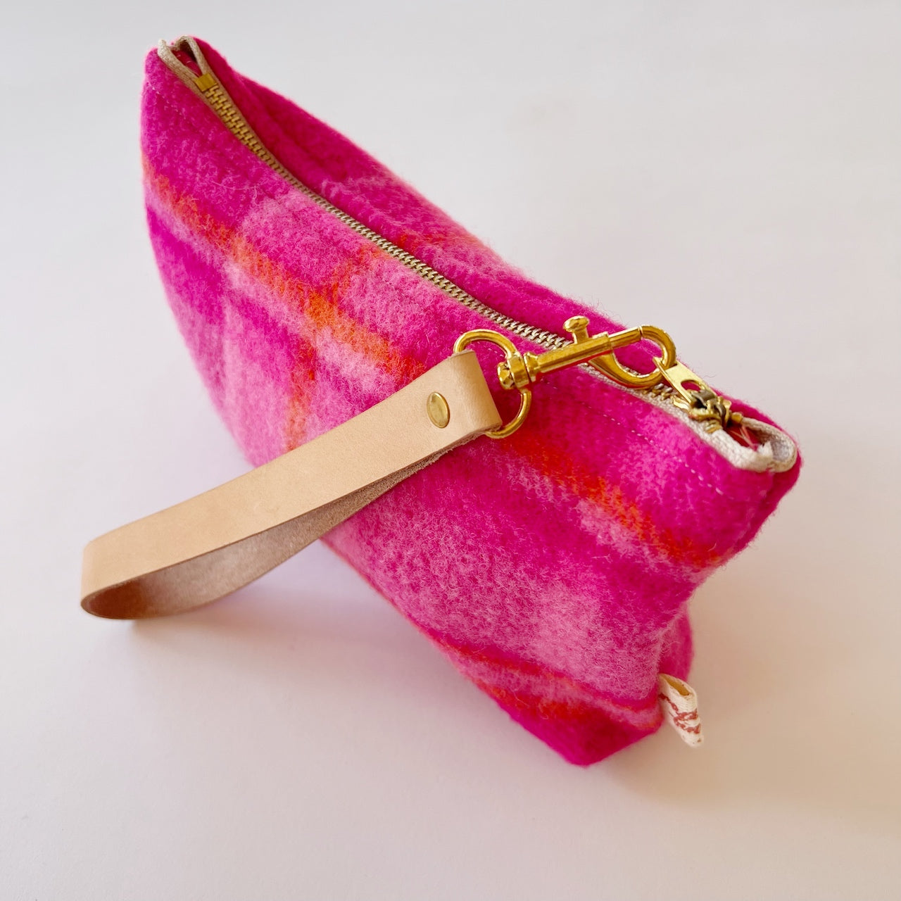up-cycled blanket clutch