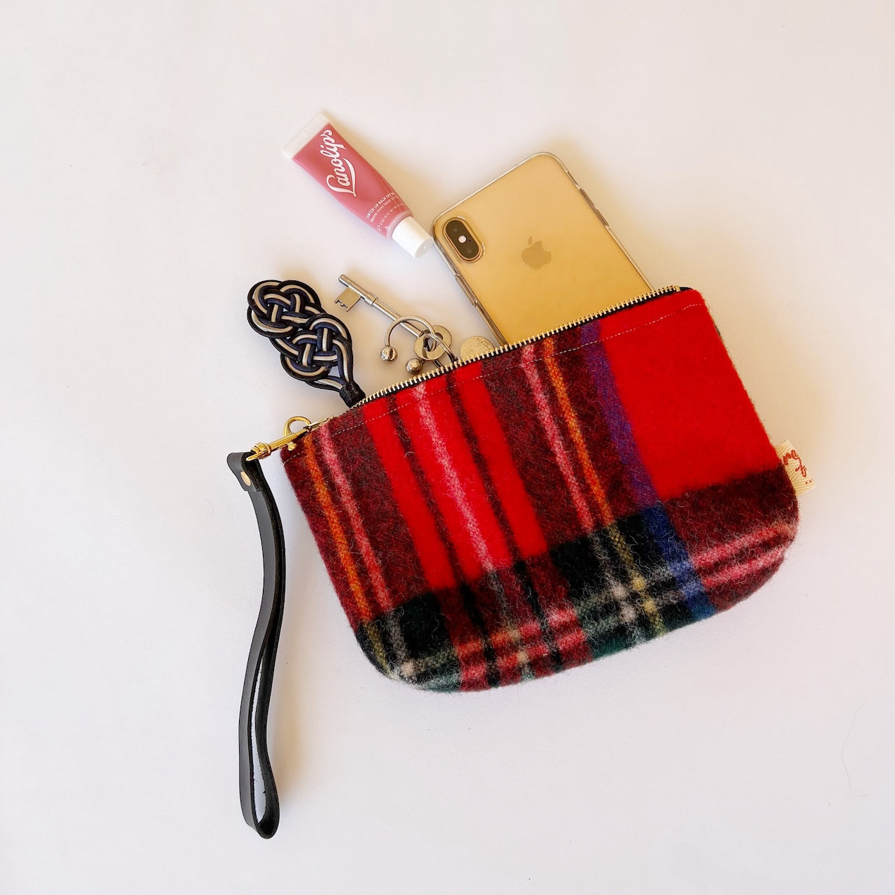 up-cycled blanket clutch