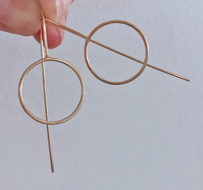 Circle Stalk Earrings