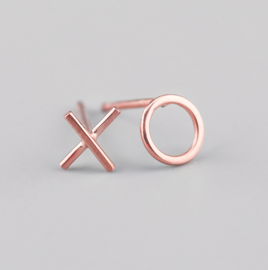 X & O stud earrings