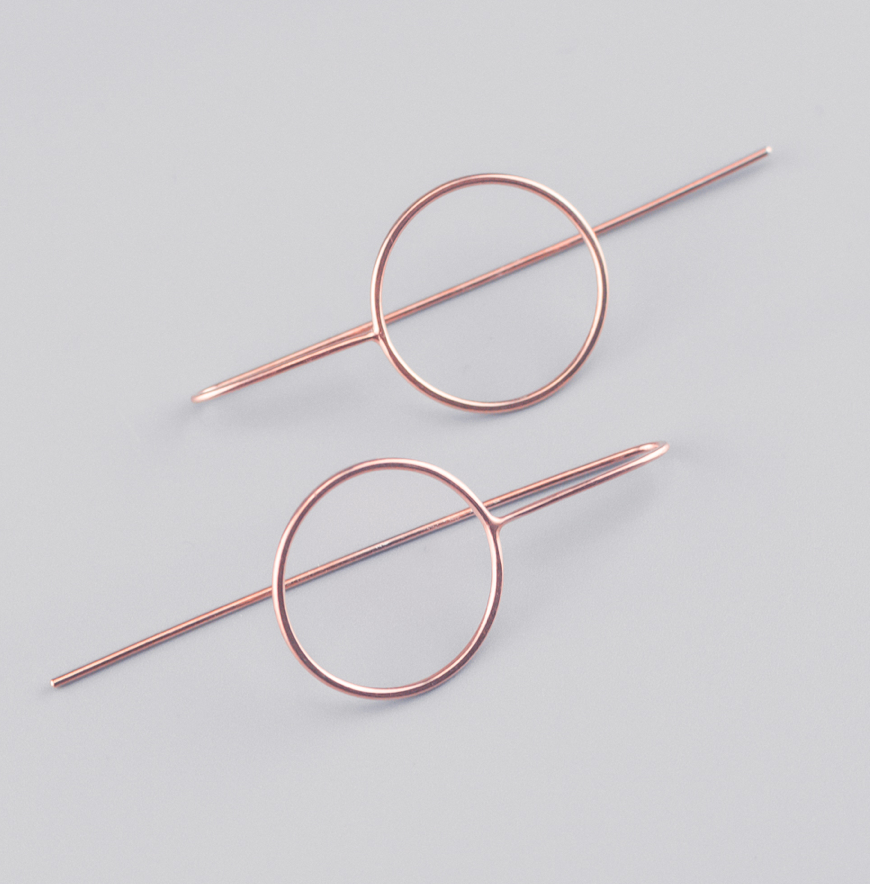 Circle Stalk Earrings