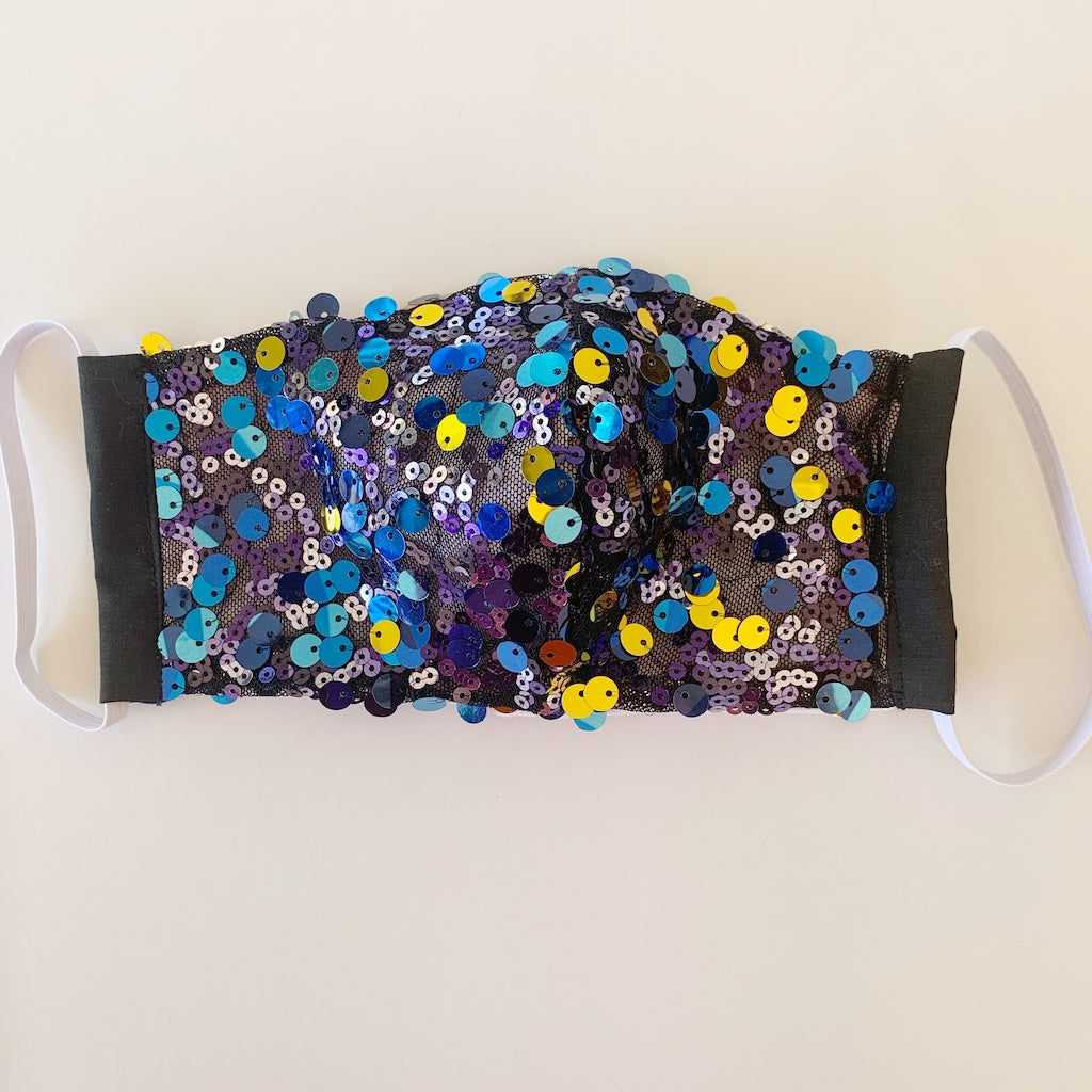 sequin fabric face-masks