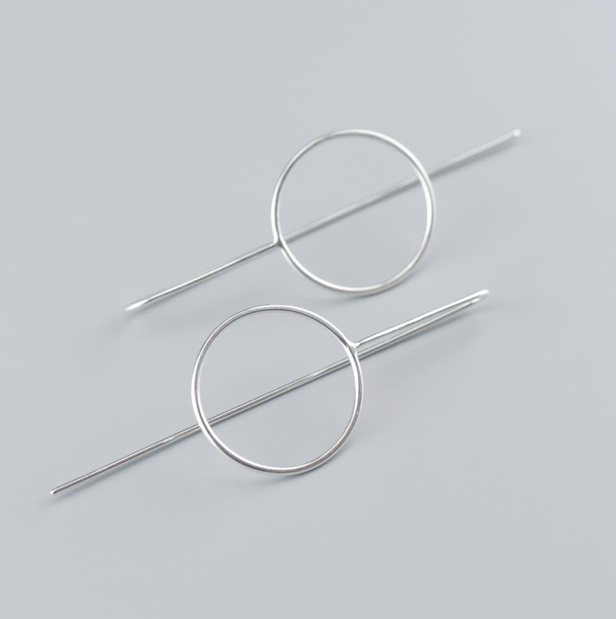 Circle Stalk Earrings