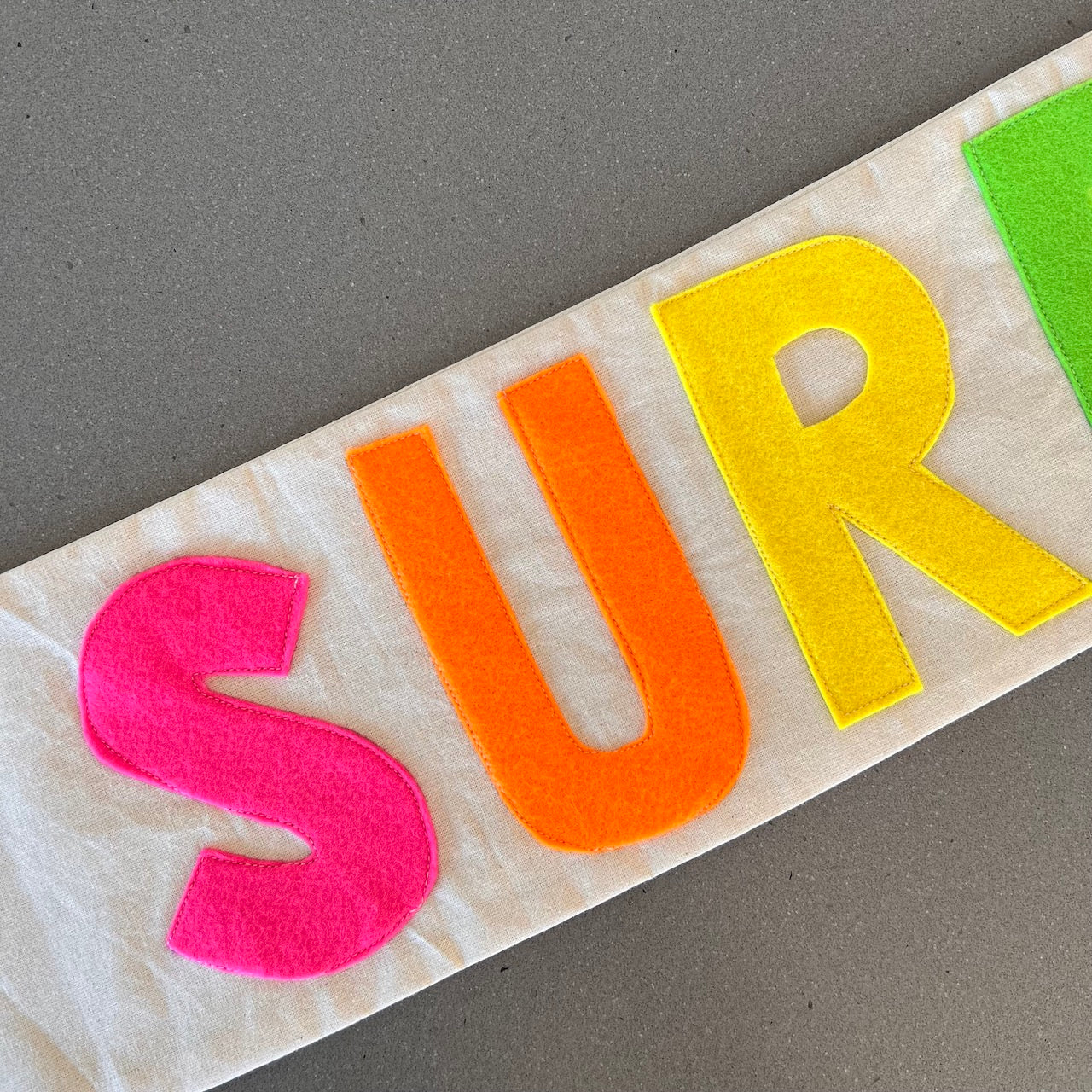 Bright, Felt Letters - Surprise Banner