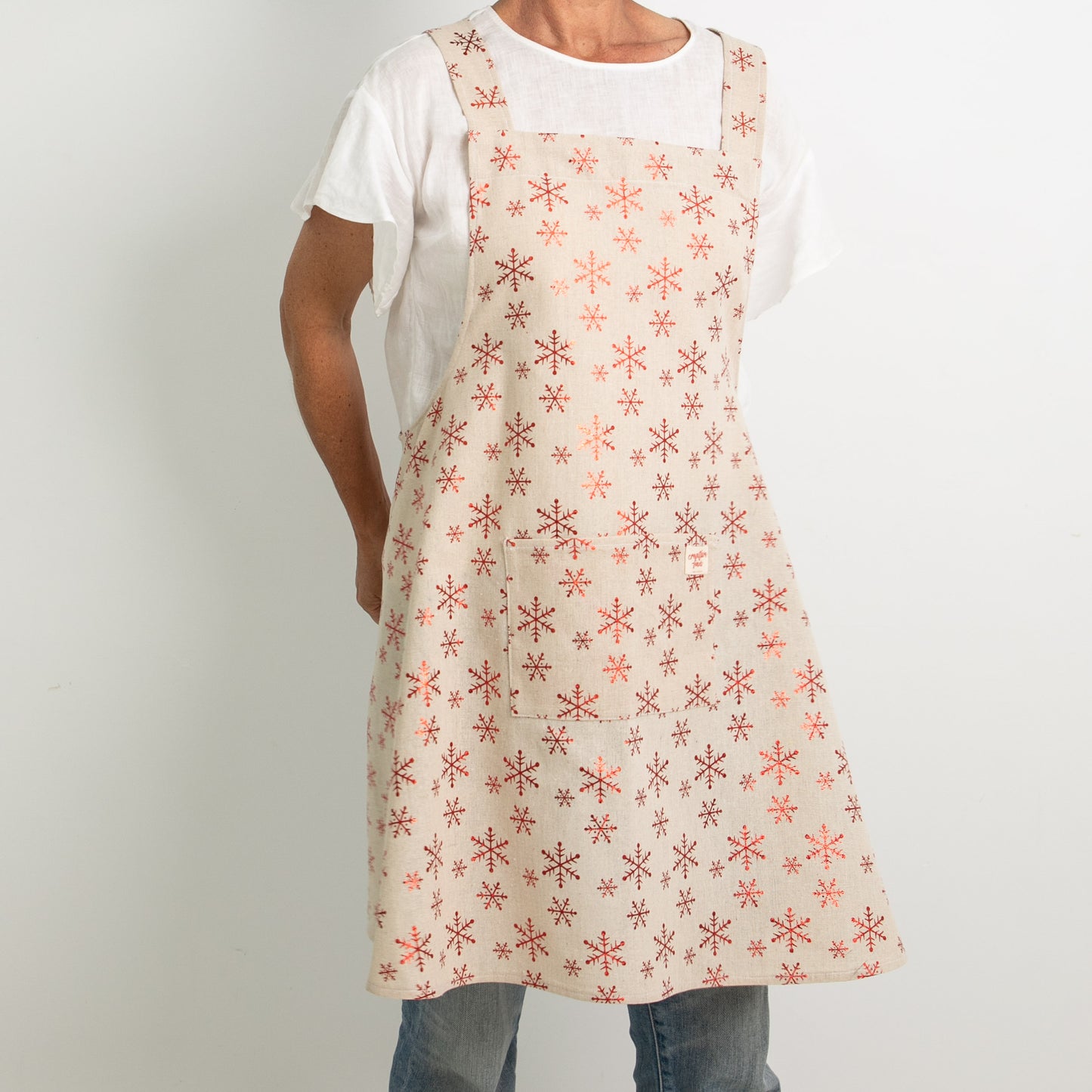 christmas snowflake apron