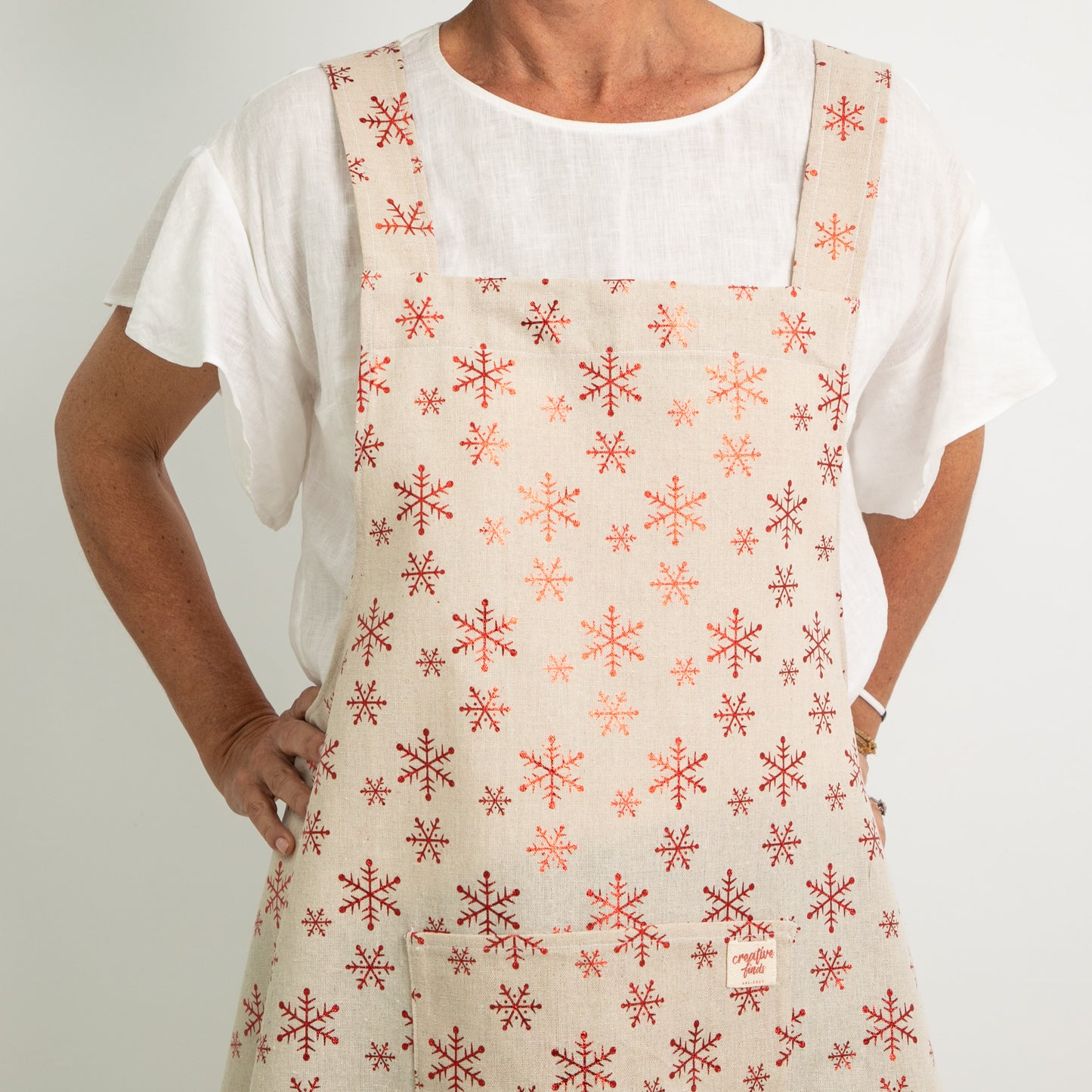 christmas snowflake apron