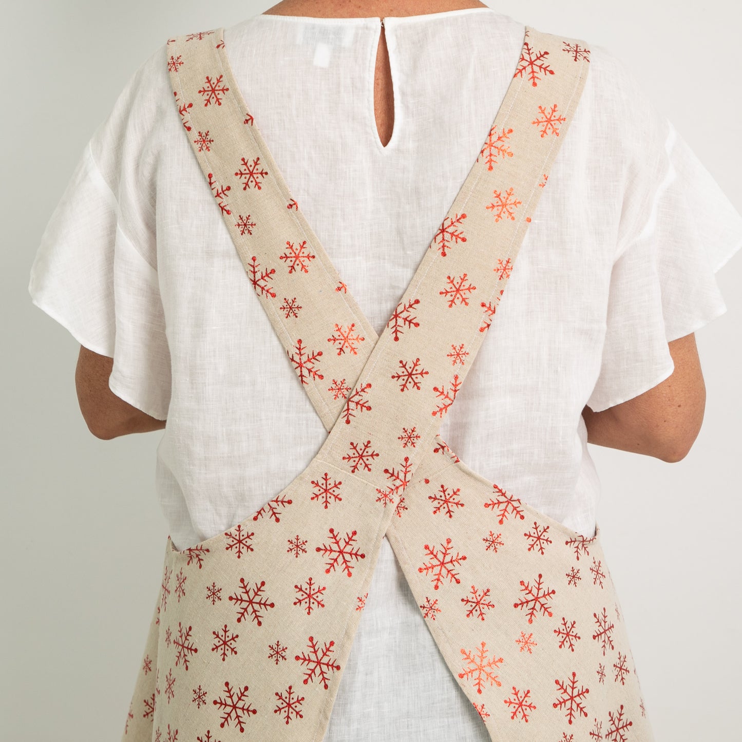 christmas snowflake apron